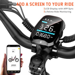 HOVSCO HovAlpha 26" Step-Thru Fat Tire Ebike - Green Vista Living