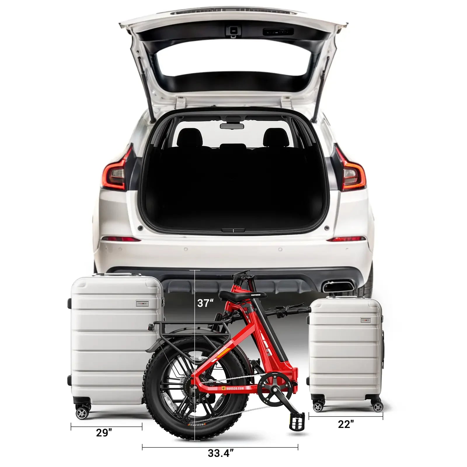 HOVSCO HovBeta 20" Foldable Fat Tire Electric Bike - Green Vista Living