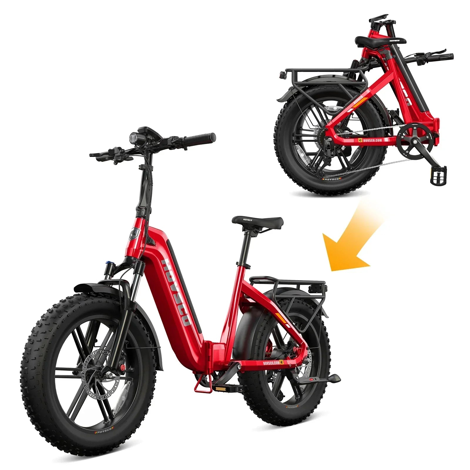 HOVSCO HovBeta 20" Foldable Fat Tire Electric Bike - Green Vista Living