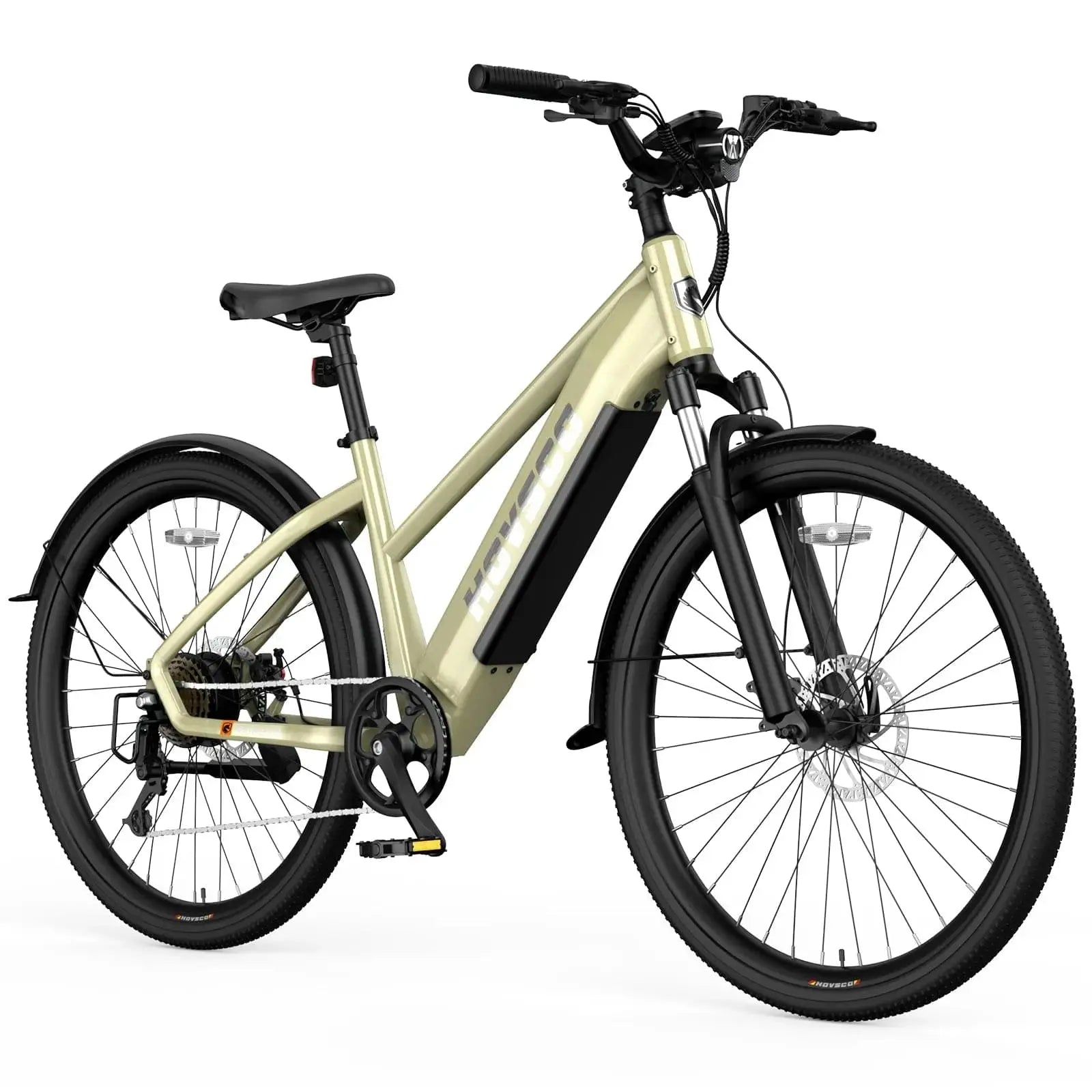 HOVSCO HovCity 27.5" Step-Thru Cruiser Electric Bike For Adults - Green Vista Living