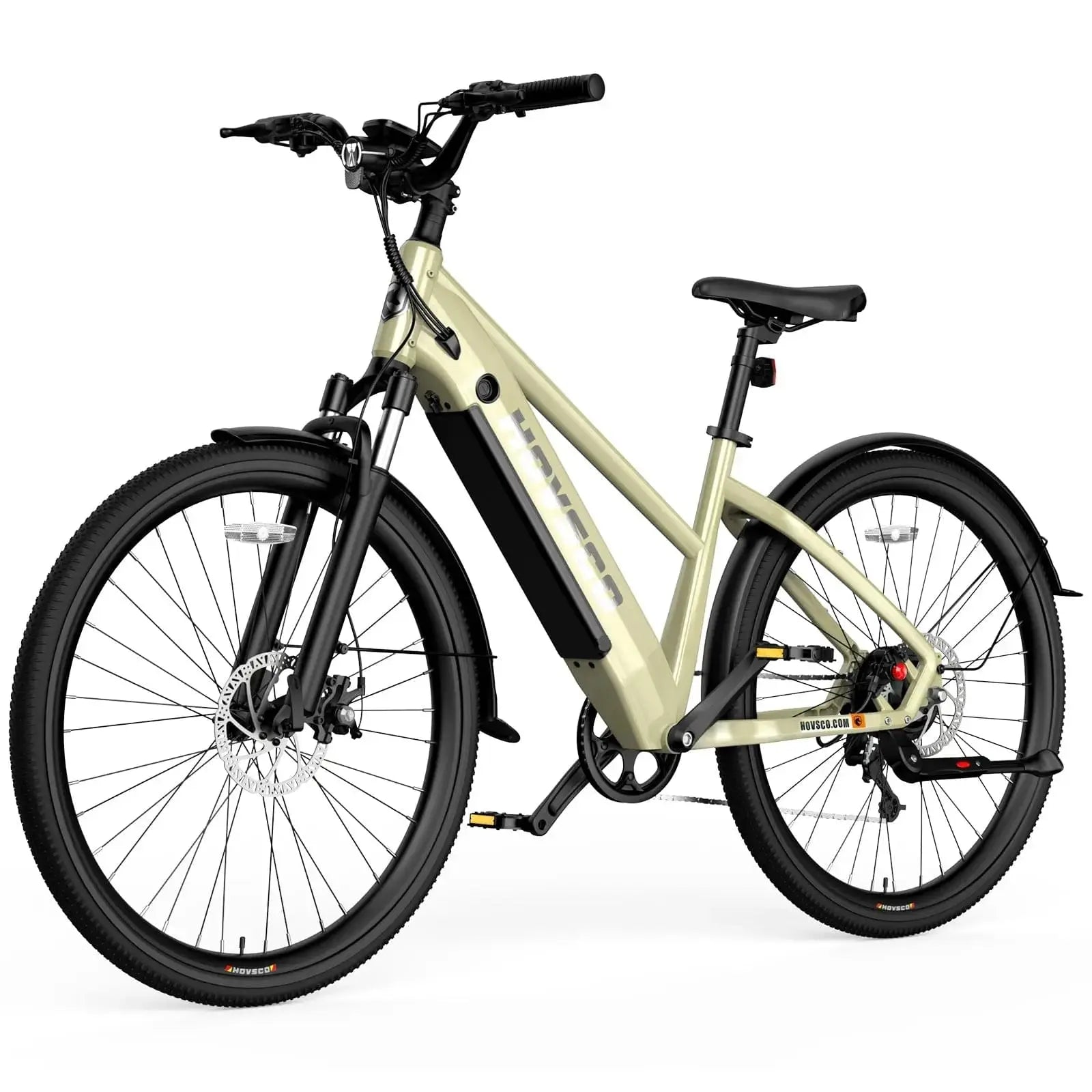 HOVSCO HovCity 27.5" Step-Thru Cruiser Electric Bike For Adults - Green Vista Living