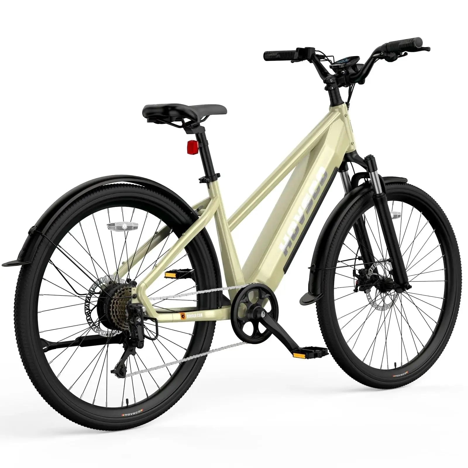 HOVSCO HovCity 27.5" Step-Thru Cruiser Electric Bike For Adults - Green Vista Living