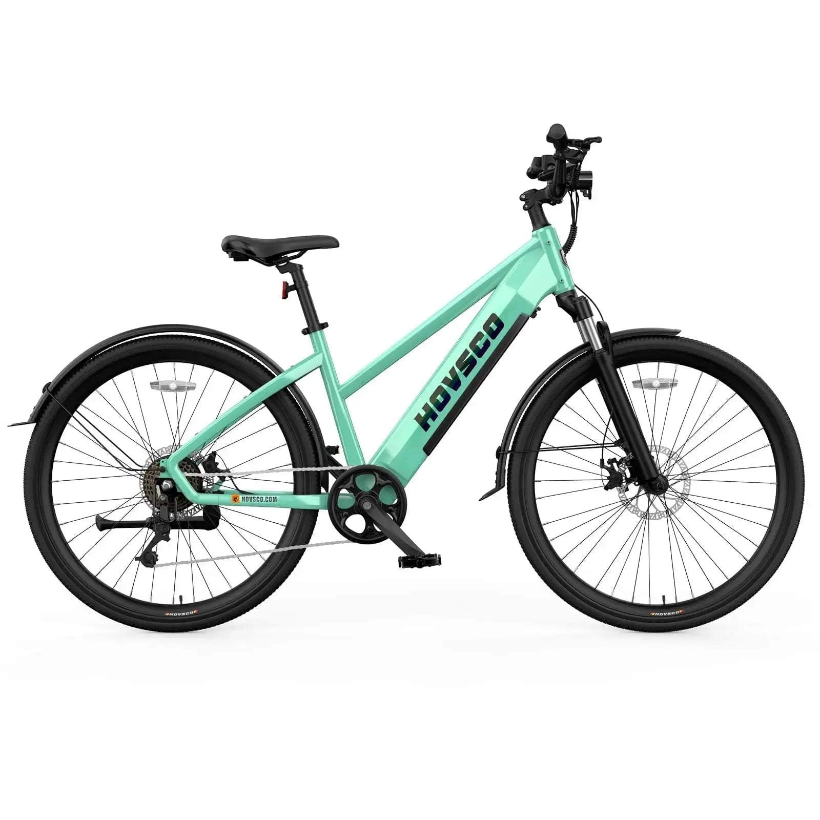 HOVSCO HovCity 27.5" Step-Thru Cruiser Electric Bike For Adults - Green Vista Living