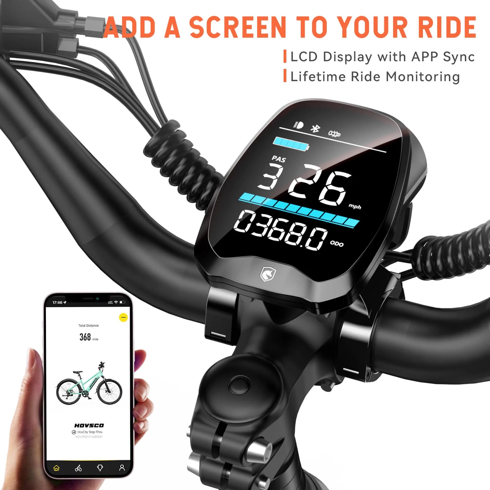 HOVSCO HovCity 27.5" Step-Thru Cruiser Electric Bike For Adults - Green Vista Living