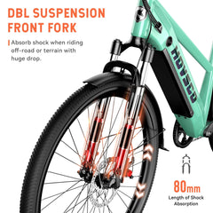 HOVSCO HovCity 27.5" Step-Thru Cruiser Electric Bike For Adults - Green Vista Living