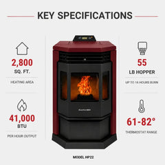 ComfortBilt HP22 Pellet Stove Burgundy Special Buy!!!