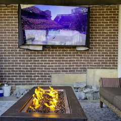Flame Havens Rectangle CSA 47" x 25" Copper Phoenix Fire Pit Bowl - 120v On/Off Electronic Ignition by HPC Fire
