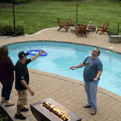 Flame Havens Linear CSA 47" x 25" Copper Phoenix Fire Pit Bowl - 120v On/Off Electronic Ignition by HPC Fire