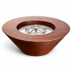 Flame Havens Round CSA 32" Copper Mesa Fire Bowl - 120v On/Off Electronic Ignition by HPC Fire