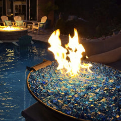 Flame Havens Round CSA 31" Copper Tempe Fire and Water Bowl - MLFPK Match Lit Ignition by HPC Fire