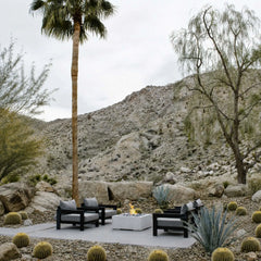 Flame Havens 32" x 32" Square Alea GFRC Fire Pit - 120v On/Off Electronic Ignition by Dekko Concrete and HPC Fire