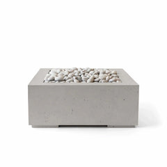 Flame Havens 32" x 32" Square Alea GFRC Fire Pit - 120v On/Off Electronic Ignition by Dekko Concrete and HPC Fire