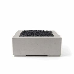 Flame Havens 32" x 32" Square Alea GFRC Fire Pit - MLFPK Match Lit Ignition by Dekko Concrete and HPC Fire