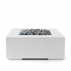 Flame Havens 40" x 40" Square Alea GFRC Fire Pit - MLFPK Match Lit Ignition by Dekko Concrete and HPC Fire
