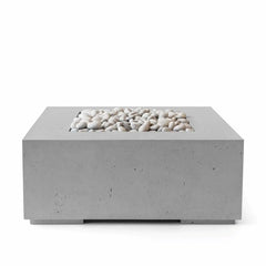 Flame Havens 40" x 40" Square Alea GFRC Fire Pit - 24v On/Off Electronic Ignition by Dekko Concrete and HPC Fire