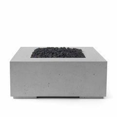 Flame Havens 40" x 40" Square Alea GFRC Fire Pit - MLFPK Match Lit Ignition by Dekko Concrete and HPC Fire