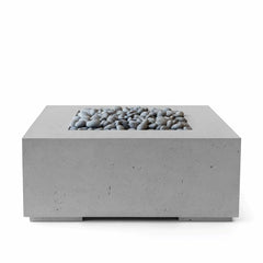 Flame Havens 40" x 40" Square Alea GFRC Fire Pit - 24v On/Off Electronic Ignition by Dekko Concrete and HPC Fire