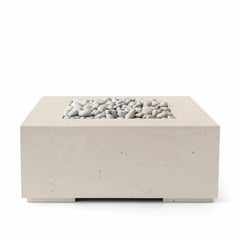 Flame Havens 40" x 40" Square Alea GFRC Fire Pit - 120v On/Off Electronic Ignition by Dekko Concrete and HPC Fire