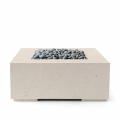 Flame Havens 40" x 40" Square Alea GFRC Fire Pit - MLFPK Match Lit Ignition by Dekko Concrete and HPC Fire