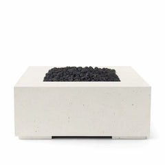 Flame Havens 40" x 40" Square Alea GFRC Fire Pit - MLFPK Match Lit Ignition by Dekko Concrete and HPC Fire