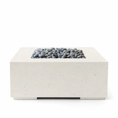 Flame Havens 40" x 40" Square Alea GFRC Fire Pit - 120v On/Off Electronic Ignition by Dekko Concrete and HPC Fire