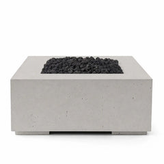 Flame Havens 40" x 40" Square Alea GFRC Fire Pit - 120v On/Off Electronic Ignition by Dekko Concrete and HPC Fire