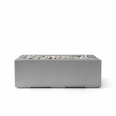 Flame Havens 48" x 26" Linear Avera GFRC Fire Pit - MLFPK Match Lit Ignition by Dekko Concrete and HPC Fire