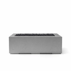 Flame Havens 48" x 26" Linear Avera GFRC Fire Pit - 24v On/Off Electronic Ignition by Dekko Concrete and HPC Fire