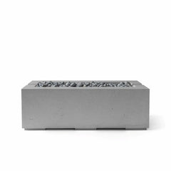 Flame Havens 48" x 26" Linear Avera GFRC Fire Pit - MLFPK Match Lit Ignition by Dekko Concrete and HPC Fire