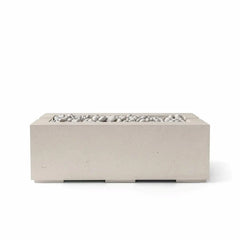 Flame Havens 48" x 26" Linear Avera GFRC Fire Pit - MLFPK Match Lit Ignition by Dekko Concrete and HPC Fire