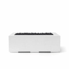 Flame Havens 48" x 26" Linear Avera GFRC Fire Pit - 24v On/Off Electronic Ignition by Dekko Concrete and HPC Fire