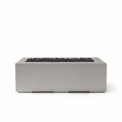 Flame Havens 48" x 26" Linear Avera GFRC Fire Pit - 24v On/Off Electronic Ignition by Dekko Concrete and HPC Fire
