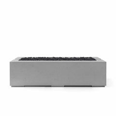 Flame Havens 60" x 26" Linear Avera GFRC Fire Pit - 24v On/Off Electronic Ignition by Dekko Concrete and HPC Fire