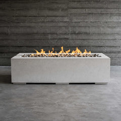 Flame Havens 60" x 26" Linear Avera GFRC Fire Pit - MLFPK Match Lit Ignition by Dekko Concrete and HPC Fire