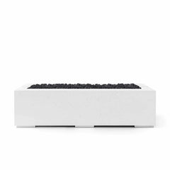 Flame Havens 60" x 26" Linear Avera GFRC Fire Pit - MLFPK Match Lit Ignition by Dekko Concrete and HPC Fire