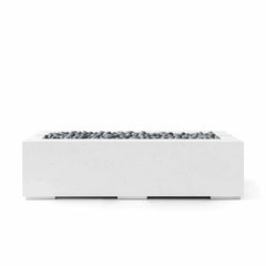 Flame Havens 60" x 26" Linear Avera GFRC Fire Pit - MLFPK Match Lit Ignition by Dekko Concrete and HPC Fire