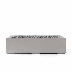 Flame Havens 60" x 26" Linear Avera GFRC Fire Pit - 24v On/Off Electronic Ignition by Dekko Concrete and HPC Fire