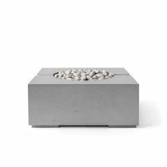 Flame Havens 32" x 32" Square Bravo GFRC Fire Pit - MLFPK Match Lit Ignition by Dekko Concrete and HPC Fire
