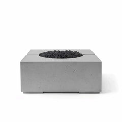 Flame Havens 32" x 32" Square Bravo GFRC Fire Pit - 120v On/Off Electronic Ignition by Dekko Concrete and HPC Fire