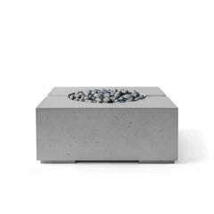 Flame Havens 32" x 32" Square Bravo GFRC Fire Pit - MLFPK Match Lit Ignition by Dekko Concrete and HPC Fire