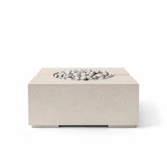 Flame Havens 32" x 32" Square Bravo GFRC Fire Pit - MLFPK Match Lit Ignition by Dekko Concrete and HPC Fire
