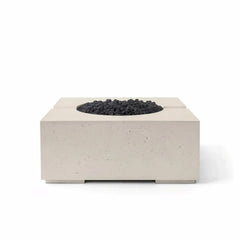 Flame Havens 32" x 32" Square Bravo GFRC Fire Pit - 120v On/Off Electronic Ignition by Dekko Concrete and HPC Fire