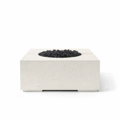 Flame Havens 32" x 32" Square Bravo GFRC Fire Pit - MLFPK Match Lit Ignition by Dekko Concrete and HPC Fire