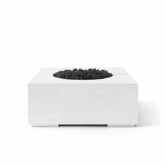 Flame Havens 32" x 32" Square Bravo GFRC Fire Pit - 120v On/Off Electronic Ignition by Dekko Concrete and HPC Fire