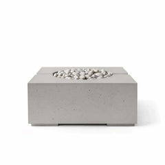 Flame Havens 32" x 32" Square Bravo GFRC Fire Pit - 120v On/Off Electronic Ignition by Dekko Concrete and HPC Fire