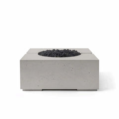 Flame Havens 32" x 32" Square Bravo GFRC Fire Pit - 24v On/Off Electronic Ignition by Dekko Concrete and HPC Fire