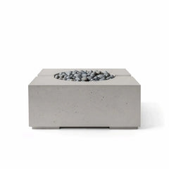 Flame Havens 32" x 32" Square Bravo GFRC Fire Pit - 24v On/Off Electronic Ignition by Dekko Concrete and HPC Fire