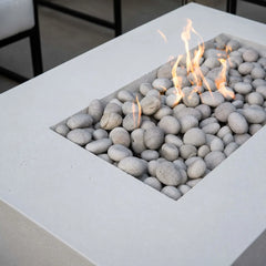 Flame Havens 56” x 30” Rectangle Sonoma GFRC Fire Pit - 24v On/Off Electronic Ignition by Dekko Concrete and HPC Fire