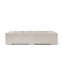 Flame Havens 72” x 33” Rectangle Sonoma GFRC Fire Pit - 120v On/Off Electronic Ignition by Dekko Concrete and HPC Fire