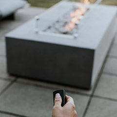 Flame Havens 72” x 33” Rectangle Sonoma GFRC Fire Pit - 24v On/Off Electronic Ignition by Dekko Concrete and HPC Fire